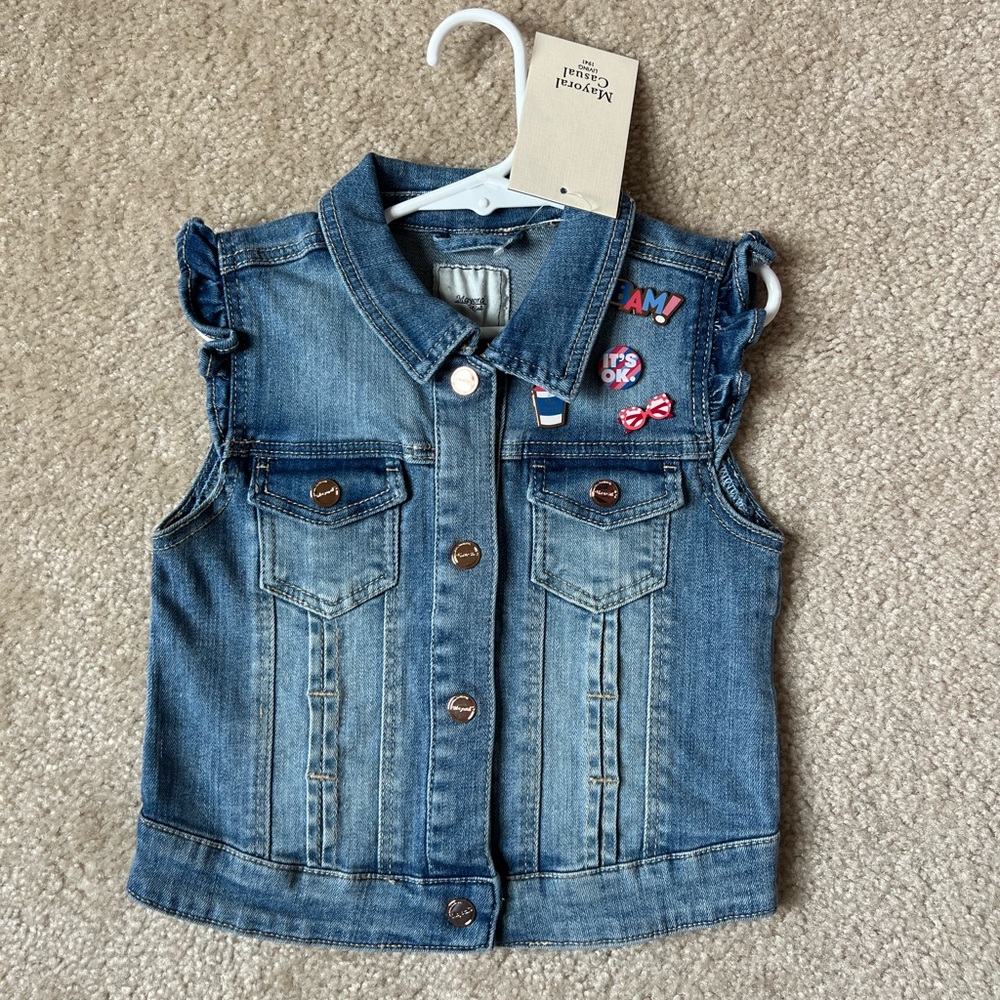 NWT Mayoral denim vest size 6